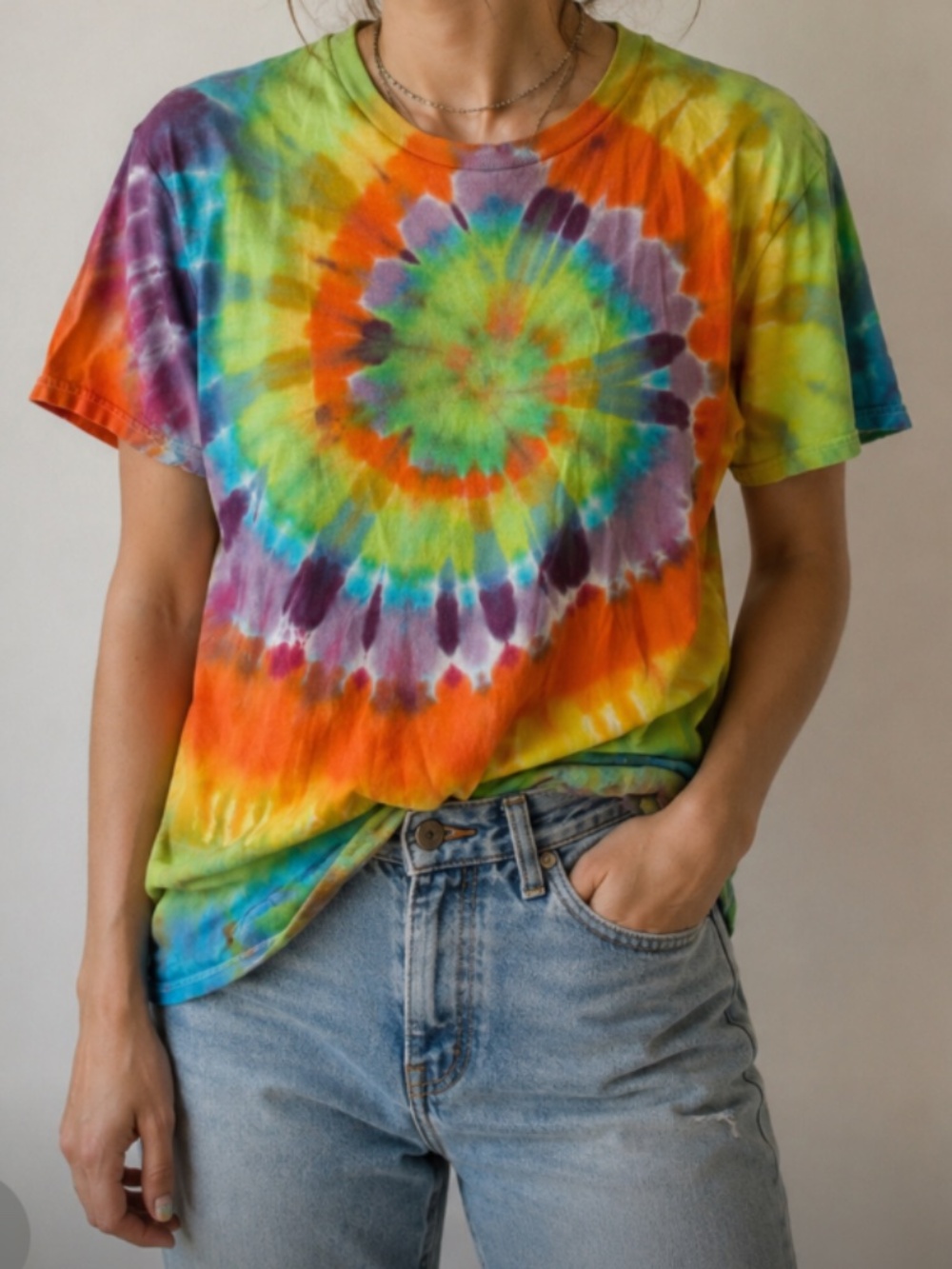 Soft, Vintage Tie Dye Cotton Shirt